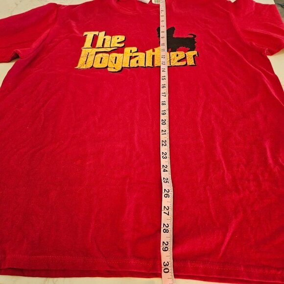 The Dog Father T-Shirt Red Size XL Men's Short Sleeve With Terrier Dog - Picture 9 of 10